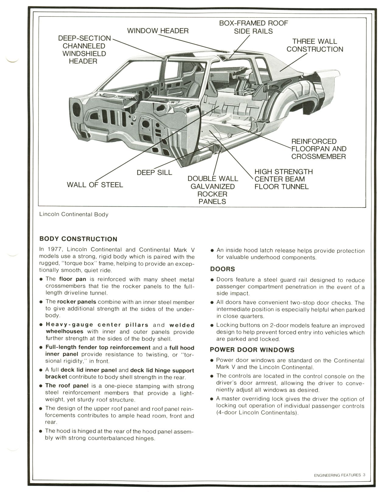 1977 Lincoln Continental Mark V Product Facts Book Page 41